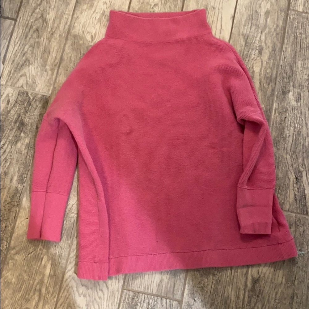 Free people pink ribbed tunic